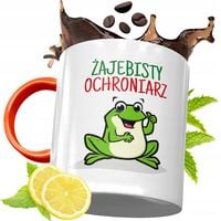 Kubek Pomarańczowy Dla Ochroniarza Prezent Z Nadrukiem Ze Zdjęciem