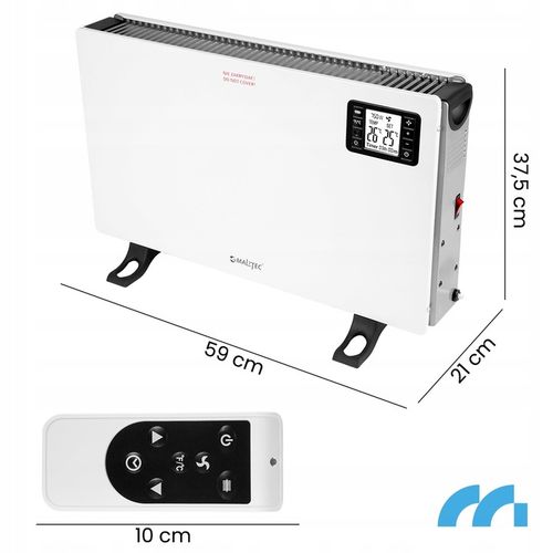 GRZEJNIK ELEKTRYCZNY KONWEKTOROWY TIMER TERMOSTAT PILOT MOCNY 2000W TURBO na Arena.pl