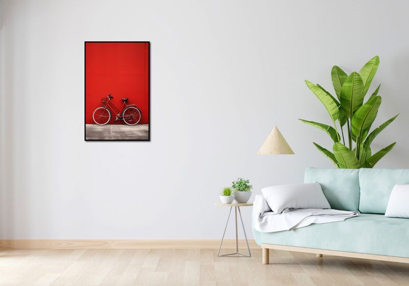Plakat 53x81cm Czerwony Rower zdjęcie 4