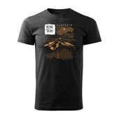 Koszulka z górami w góry turystyczna z Tatrami Tatry Niżne Chopok trekkingowa męska czarna REGULAR XXL