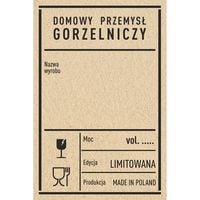 Etykiety samoprzylepne 60x90 mm na butelki, wódkę, PRL, 20 szt.