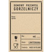 Etykiety samoprzylepne 60x90 mm na butelki, wódkę, PRL, 20 szt.
