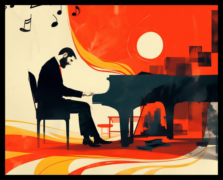 Plakat 50x40cm Pianista zdjęcie 2