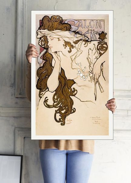 Salon des Cent poster, Alphonse Maria Mucha - plakat 29,7x42 cm zdjęcie 2