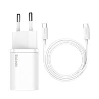 szybka ładowarka sieciowa si 25w 3a z kablem usb-c 1m biały