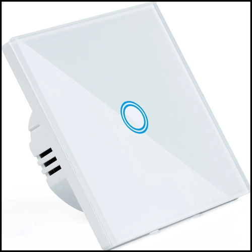 POJEDYNCZY BIAŁY DOTYKOWY WŁĄCZNIK WYŁĄCZNIK ŚWIATŁA SZKLANY SZKŁO Ø60MM na Arena.pl