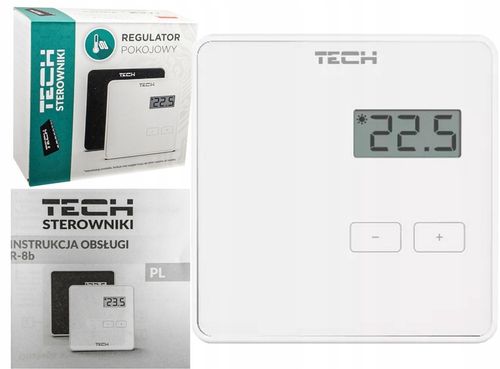 STEROWNIK REGULATOR TERMOSTAT POKOJOWY BEZPRZEWODOWY DWUSTANOWY TECH R-8 b na Arena.pl