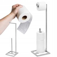 STOJAK LOFT METALOWY UCHWYT NA PAPIER TOALETOWY SREBRNY PRODUKT POLSKI