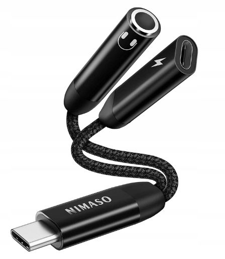 ADAPTER USB C JACK 3,5mm PD USB C 2W1 NIMASO zdjęcie 1