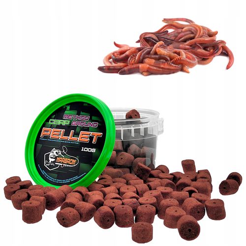 PELLET HACZYKOWY MARGROM 12mm 100g Czerwony Robak na Arena.pl