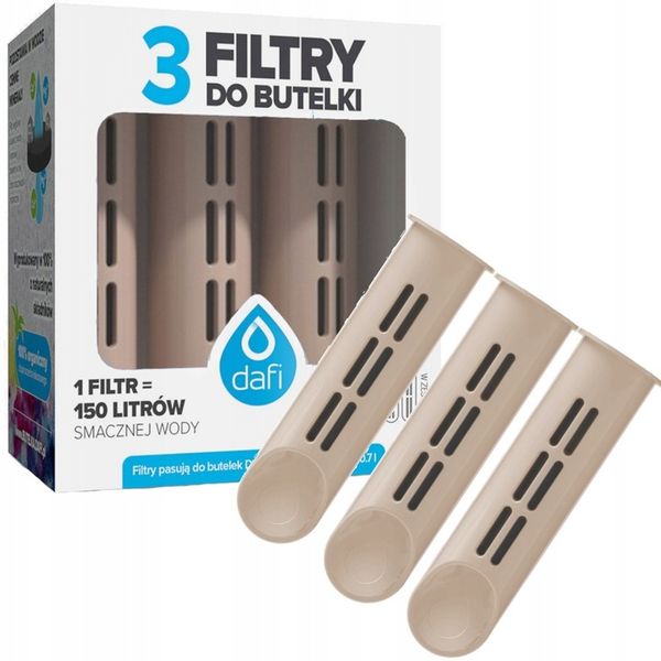 Filtry wkłady filtrujące wodę do butelki Dafi SOLID SOFT 3 szt zdjęcie 1