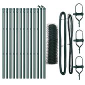 Ogrodzenie z słupkami Zielony 0.8 x 25 m Stal pokryta PCV