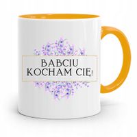 Kubek Żółty Dzień Babci Babciu Kocham Cię! Prezent Z Nadrukiem Ze Zdjęciem