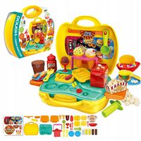 CIASTOLINA W WALIZCE MASA PLASTYCZNA LODY KUCHNIA ZESTAW AKCESORIA