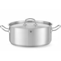 garnek niski kitchen line z pokrywką 7.3 l śr. 280 x 120 h - hendi 836033