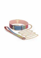 spectra bondage collar & leash zestaw z designerskim wykończeniem