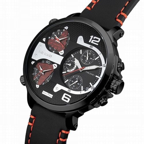 Duży zegarek męski Paul Lorens TEZERT multidatownik + strefy czasowe GRAWER na Arena.pl