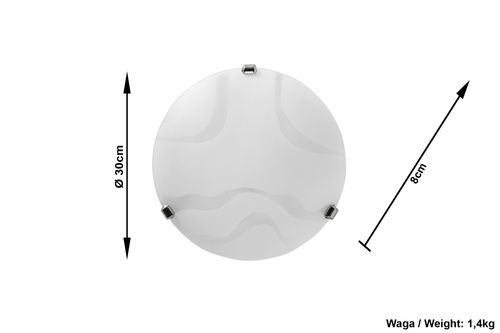 Plafon 1xE27 WELLE SOLLUX na Arena.pl