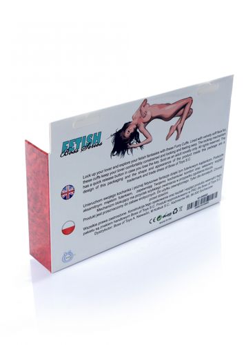 kajdanki fetish b   series  furry cuffs red na Arena.pl