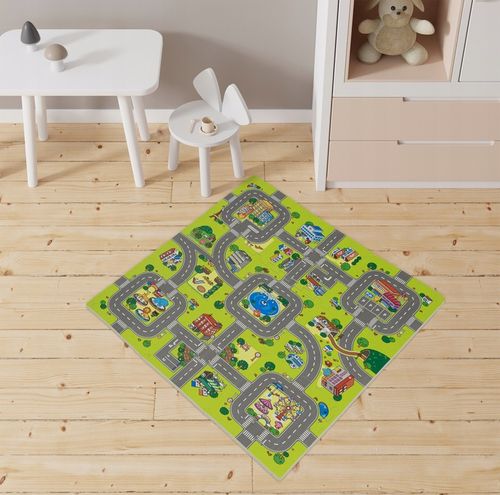 MATA PIANKOWA EDUKACYJNA PUZZLE GRUBE 1 CM MIASTO ULICE DROGI DLA DZIECI na Arena.pl