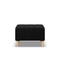 Pufa na nóżkach, pikowana, NUBO, 71x71x40 cm, czarny | TYLETEGOTU