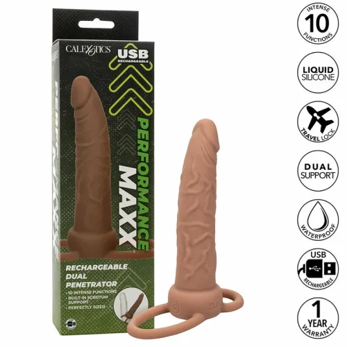 calexotics performance maxx podwojny penetrator silikonowy brązowy usb na Arena.pl