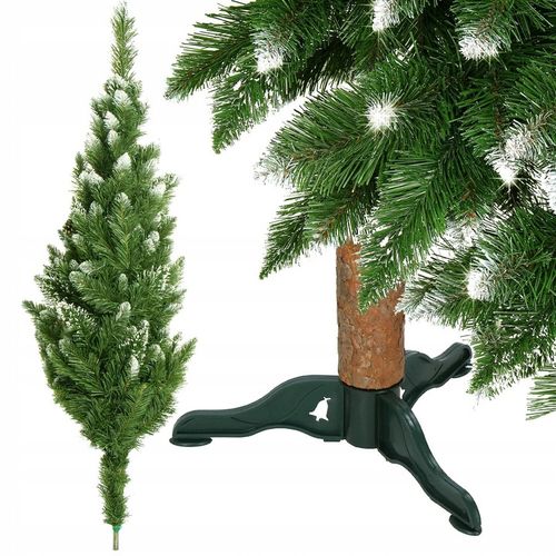 CHOINKA SZTUCZNA 160 CM NA PNIU PIĘKNA SOSNA DIAMENTOWA GĘSTA OŚNIEŻONA na Arena.pl