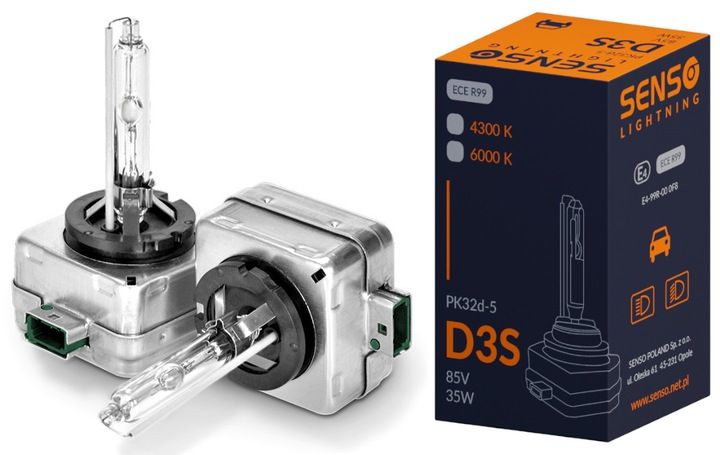 ŻARNIK SENSO D3S 6000K XENON HOMOLOGACJA E4 BASIC ZIMNA BIEL zdjęcie 2