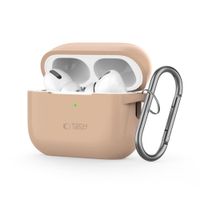 Etui Tech-Protect Silicone Hook z Karabińczykiem DO AirPods Pro 1, 2 Caffe
