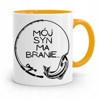 Kubek Żółty Prezent Dla Syna Mój Syn Ma Branie Z Nadrukiem Ze Zdjęciem