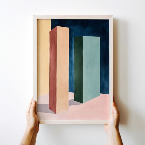 Plakat kompozycja geometryczna 21x29,7 cm A4 na Arena.pl