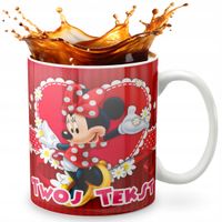 KUBEK 330ml GRAFIKA PREZENT ŚWIĘTA WZÓR - BAJKA MYSZKA MINI MINNIE + IMIĘ