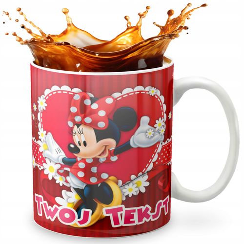 KUBEK 330ml GRAFIKA PREZENT ŚWIĘTA WZÓR - BAJKA MYSZKA MINI MINNIE + IMIĘ na Arena.pl