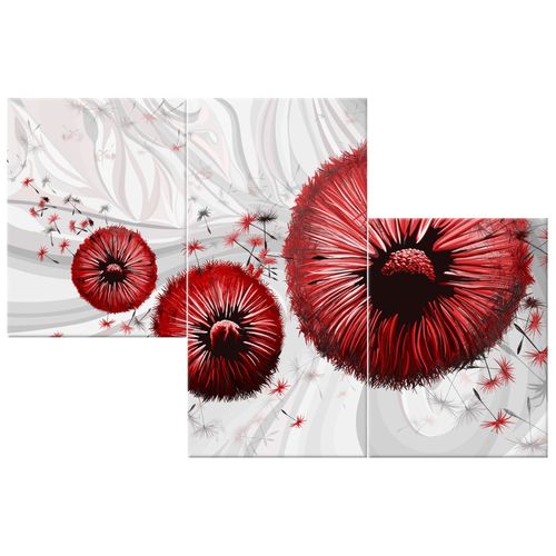 Obraz Płótno 90X60 Czerwone Dmuchawce 2 na Arena.pl