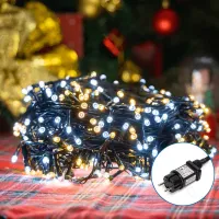 Niskonapięciowe lampki choinkowe zewnętrzne 400led Ciepła z Zimną 20m