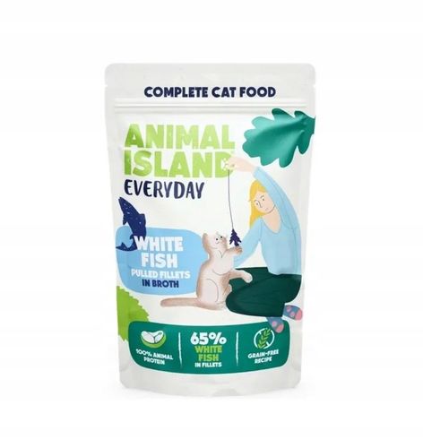 Animal Island Karma mokra dla kota Wołowina/Kurczak/Indyk/Biała ryba 40x85g na Arena.pl