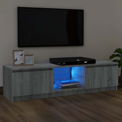 Szafka pod TV z LED, szary dąb sonoma, 120x30x36 cm na Arena.pl