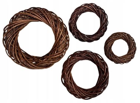 Wianek wiklinowy koło brąz brązowe wiklina Rattan 50cm Koła ozdoby na Arena.pl