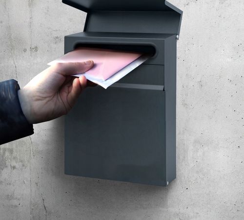 SKRZYNKA POCZTOWA NA LISTY POCZTĘ ANTRACYT +LAMINAT NAPIS ADRES ULICA NUMER na Arena.pl