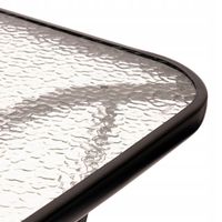 ZESTAW MEBLI OGRODOWYCH STÓŁ KRZESŁA 6 OSOBOWY OBIADOWY NA TARAS CZARNY