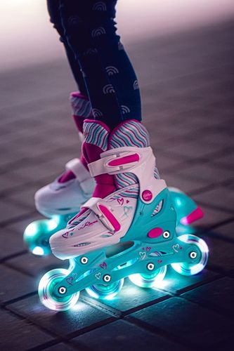 Rolki Regulowane RAVEN Loret Mint 30-33 Kółka LED na Arena.pl