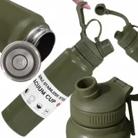 Termos bidon termiczny kubek pojemny 700ml z uchwytem na ciepłe zimne