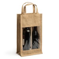 Torba prezentowa JUTA torebka na 2 butelki wina opakowanie na prezent EKO