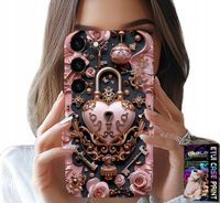ETUI DO SAMSUNG GALAXY S23 - KOBIECE, MODNE WZORY, KŁÓDKA SERCE RÓŻA