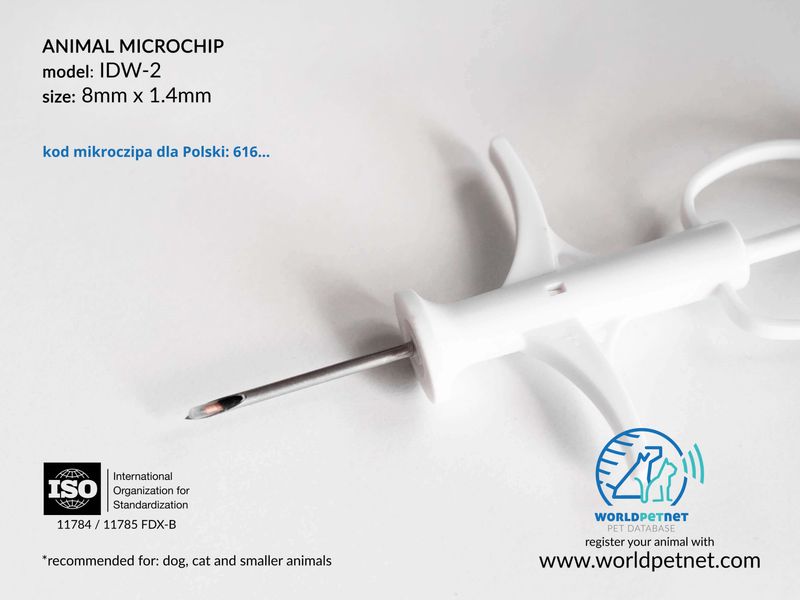 Mikrochip RF-IDW-2 (kod 616) 8mmx1.4mm MINI zdjęcie 2