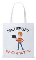Informatyka Programisty Torba Eco Biała Shopper Z Nadrukiem Ze Zdjęciem