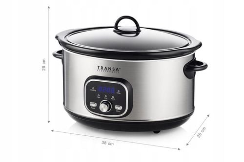 WOLNOWAR Garnek ceramiczny z PROGRAMATOREM SlowCooker TRANSA 4,5L 280W na Arena.pl