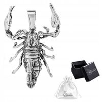 Zawieszka srebrna pr. 925 Wisiorek Duży Oksydowany SKORPION