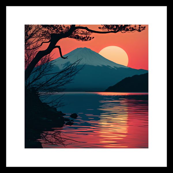 Plakat 20x20cm Góra Wieczorem zdjęcie 3