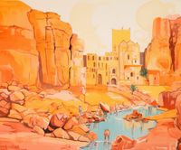 Plakat 60x50cm Ruiny pod Słońcem